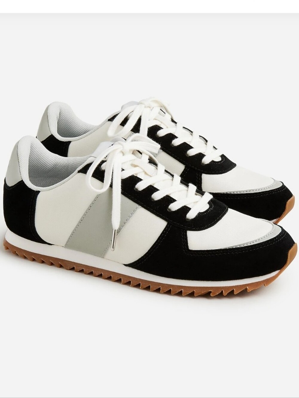 J. Crew Size 8 Shoes Women's Sneakers in White, Black, and Gray